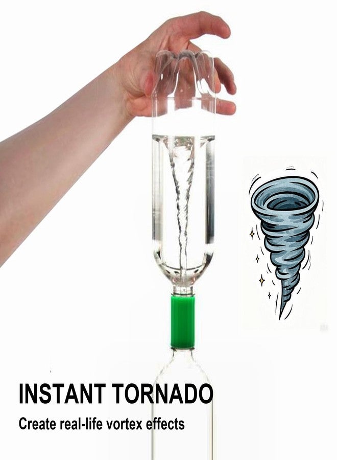 MIHEY 24 Pcs Tornado Bottle Connector Vortex Tube, Tornadoes in a Bottle Connectors, Cyclone Tube for Scientific Experiment, 4 Colors - Image 4